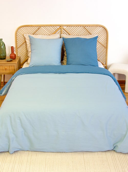 Conjunto de cama + 2 fronhas de algodão liso 240x220 - 260x240 - Kiabi