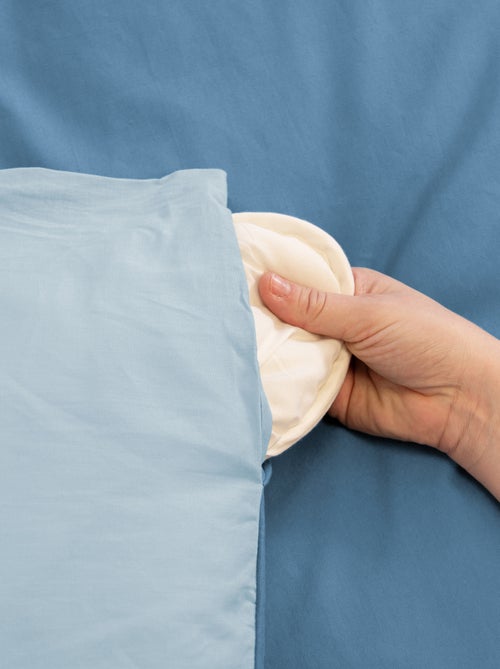 Conjunto de cama + 2 fronhas de algodão liso 240x220 - 260x240 - Kiabi