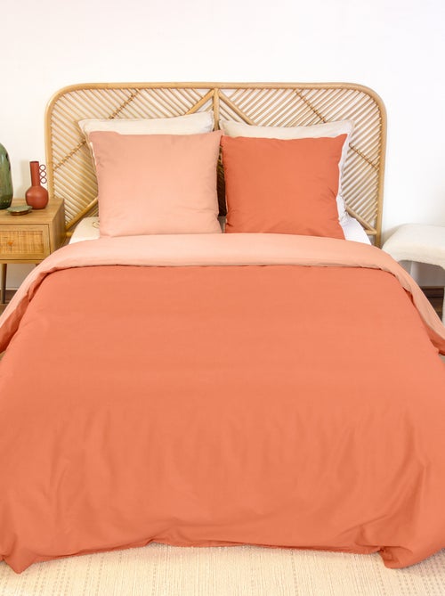 Conjunto de cama + 2 fronhas de algodão liso 240x220 - 260x240 - Kiabi