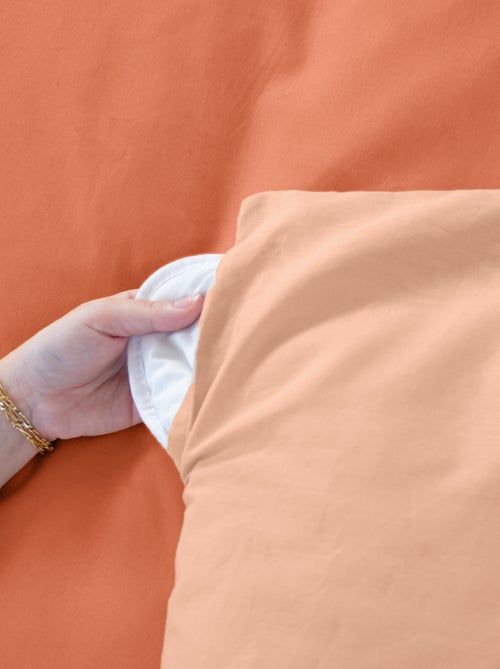 Conjunto de cama + 2 fronhas de algodão liso 240x220 - 260x240 - Kiabi