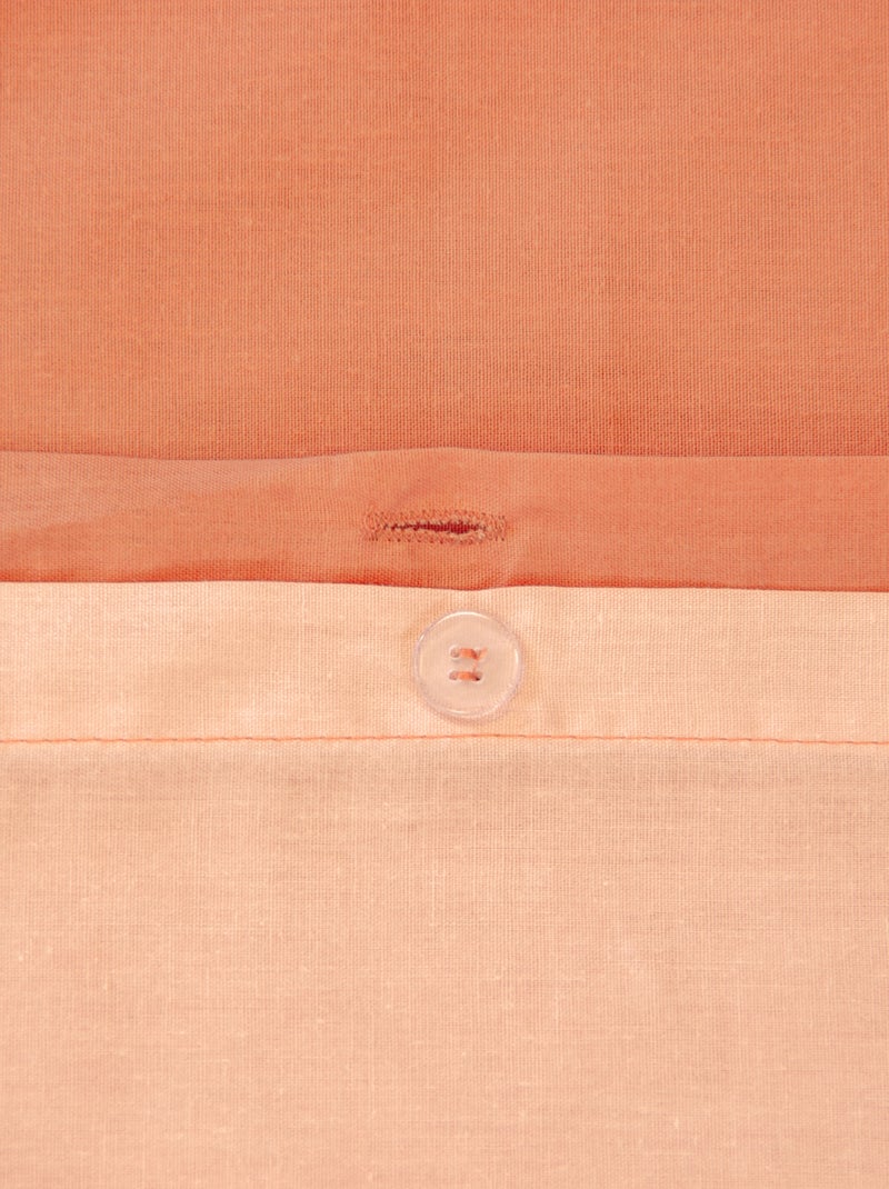 Conjunto de cama + 2 fronhas de algodão liso 240x220 - 260x240 Laranja - Kiabi