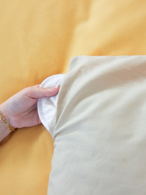 Conjunto de cama + 2 fronhas de algodão liso 240x220 - 260x240 - Kiabi