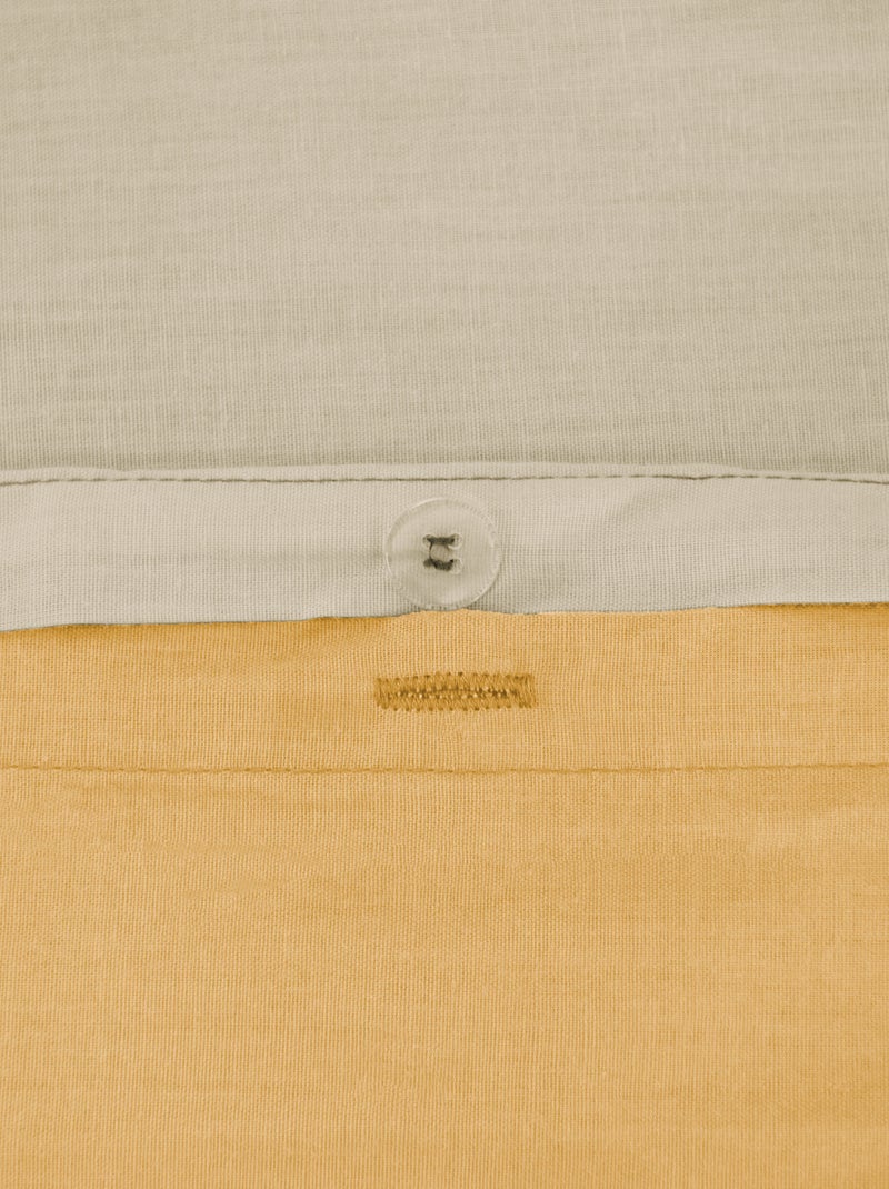 Conjunto de cama + 2 fronhas de algodão liso 240x220 - 260x240 Laranja - Kiabi
