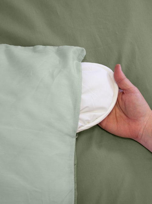 Conjunto de cama + 2 fronhas de algodão liso 240x220 - 260x240 - Kiabi