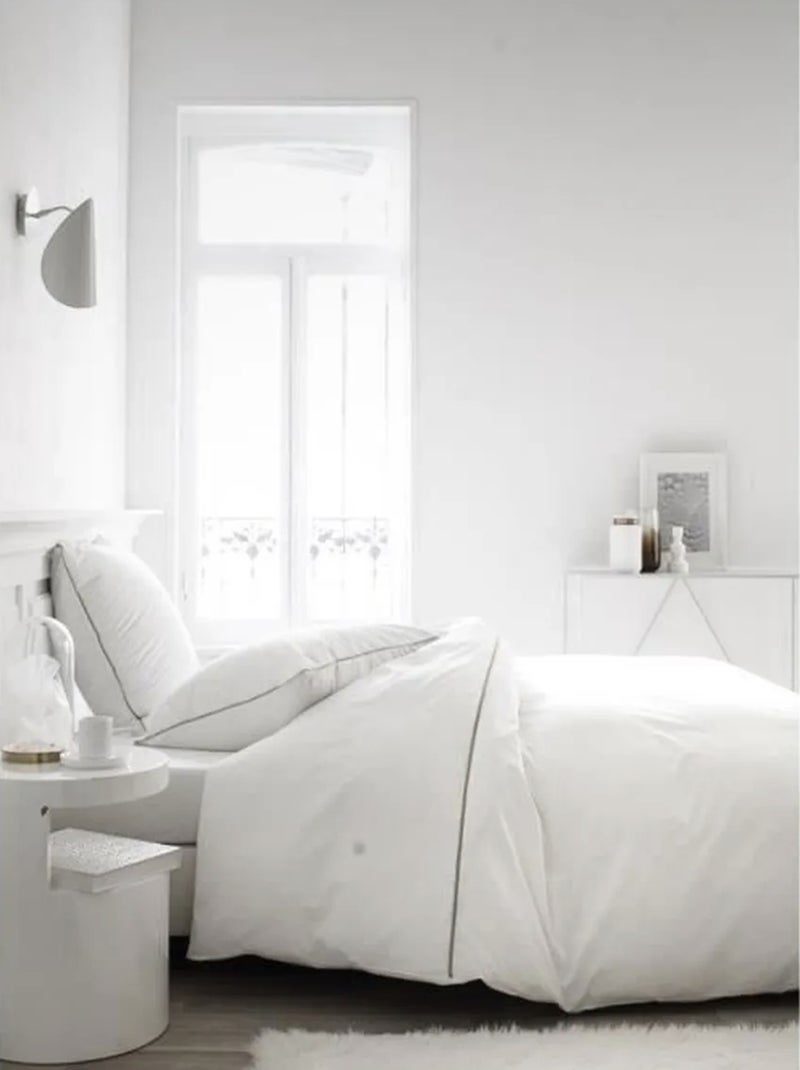 Conjunto de cama algodão luxury lace promo linge Branco - Kiabi