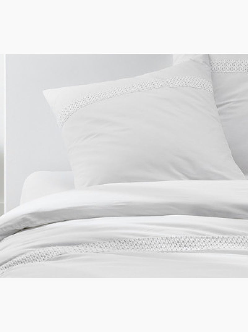 Conjunto de cama algodão luxury macrame promo linge Cinza-prateado - Kiabi