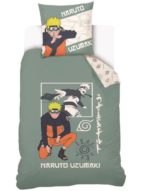 Conjunto de cama algodão promo linge naruto - Kiabi