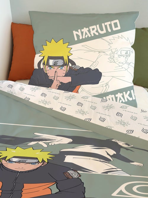 Conjunto de cama algodão promo linge naruto - Kiabi