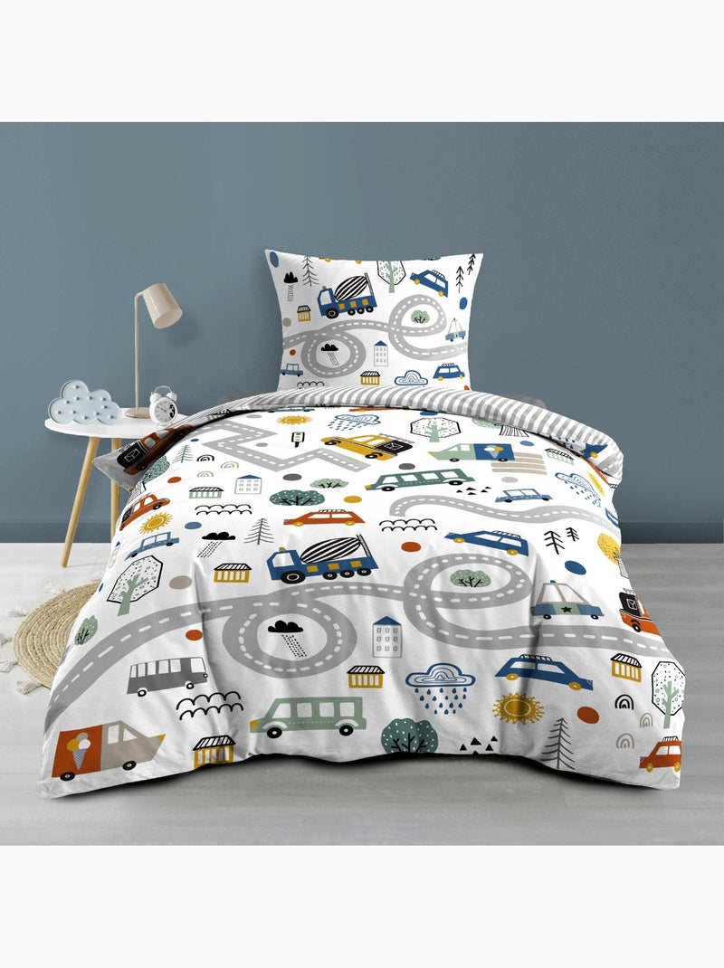 Conjunto de cama algodão pti bolide douceur d'intérieur Cinza - Kiabi
