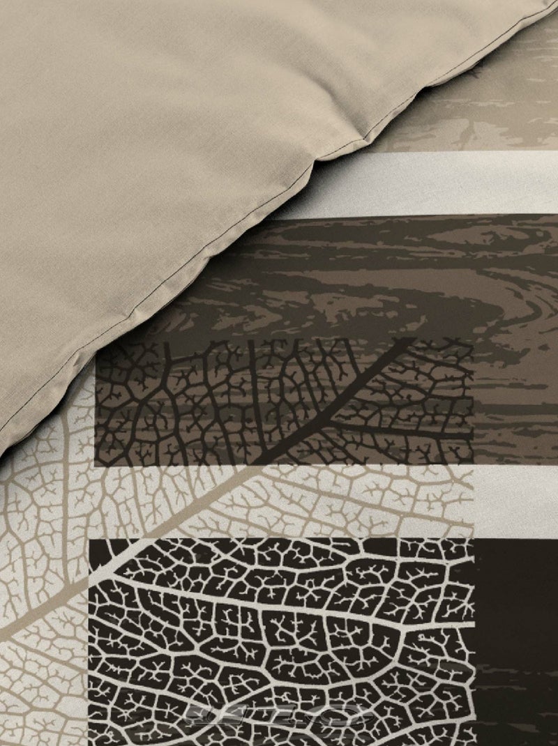 Conjunto de cama algodão so natural douceur d'intérieur Bege-cinza - Kiabi