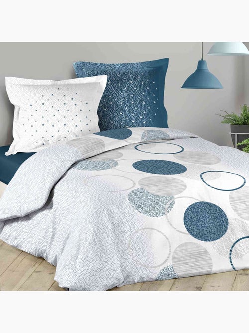 Conjunto de cama algodão voie lactee bleu douceur d'intérieur - Kiabi