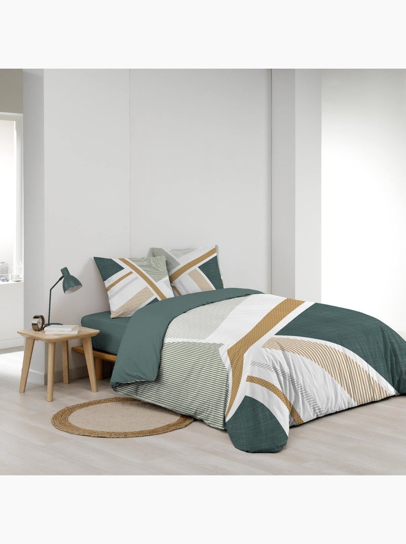 Conjunto de cama algodão zephyr douceur d'intérieur Verde - Kiabi