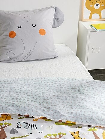 Conjunto de cama animado Elefante - 1 pessoa