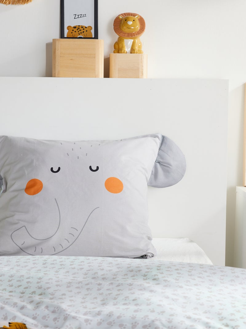 Conjunto de cama animado Elefante - 1 pessoa Cinza - Kiabi