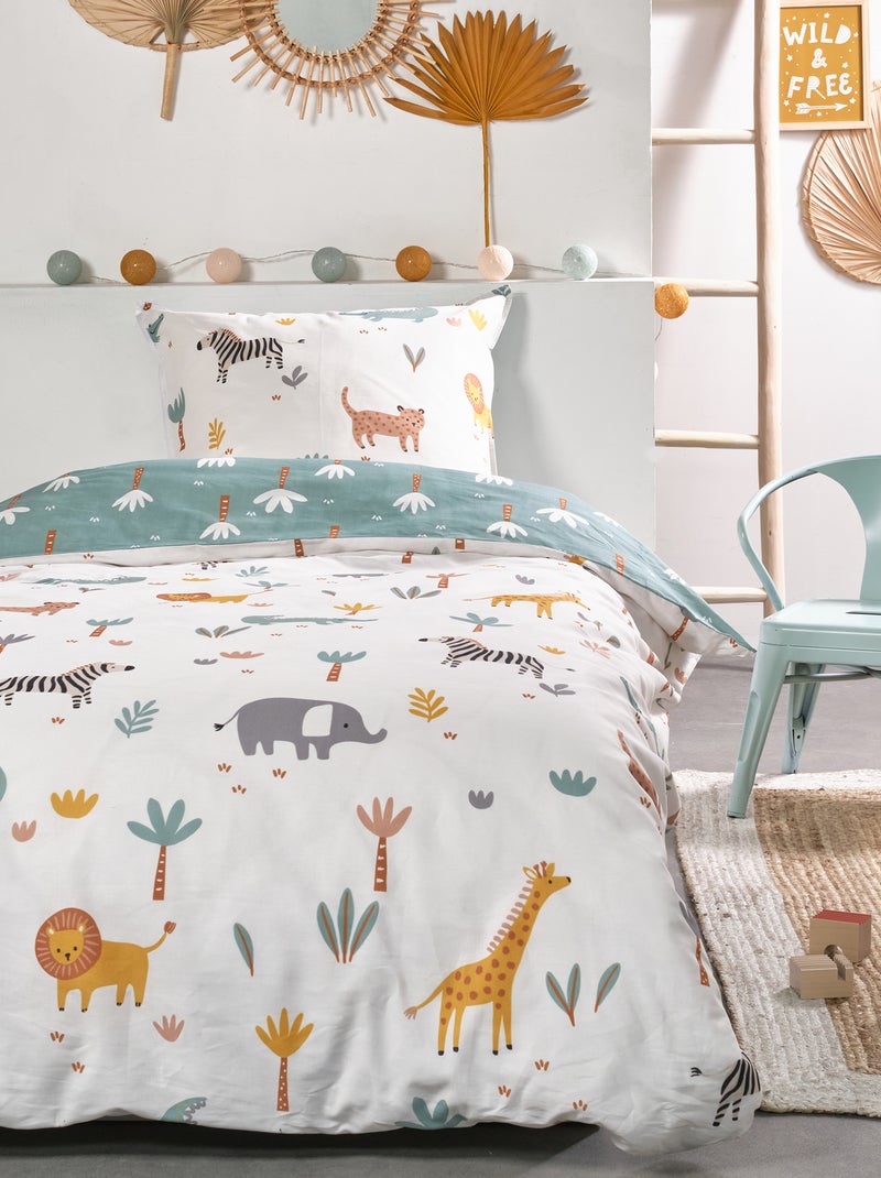 Conjunto de cama 'animais' - Solteiro AZUL - Kiabi