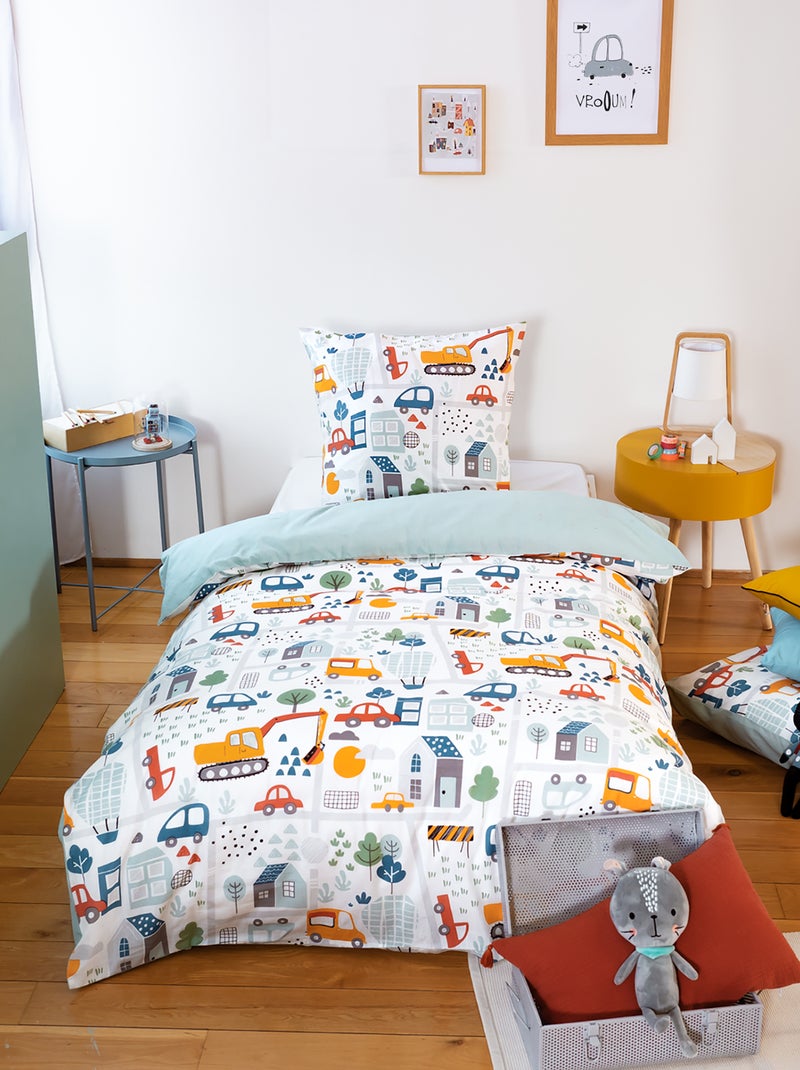 Conjunto de cama 'cidade' - Solteiro AZUL - Kiabi