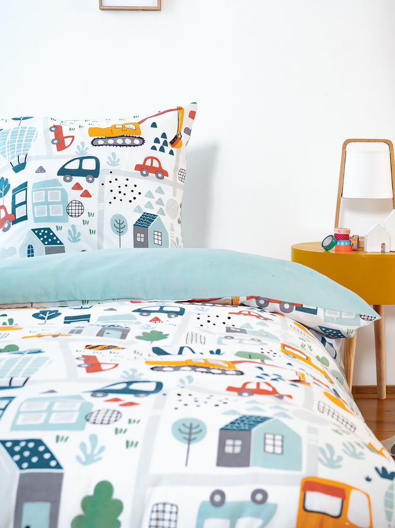 Conjunto de cama 'cidade' - Solteiro AZUL - Kiabi
