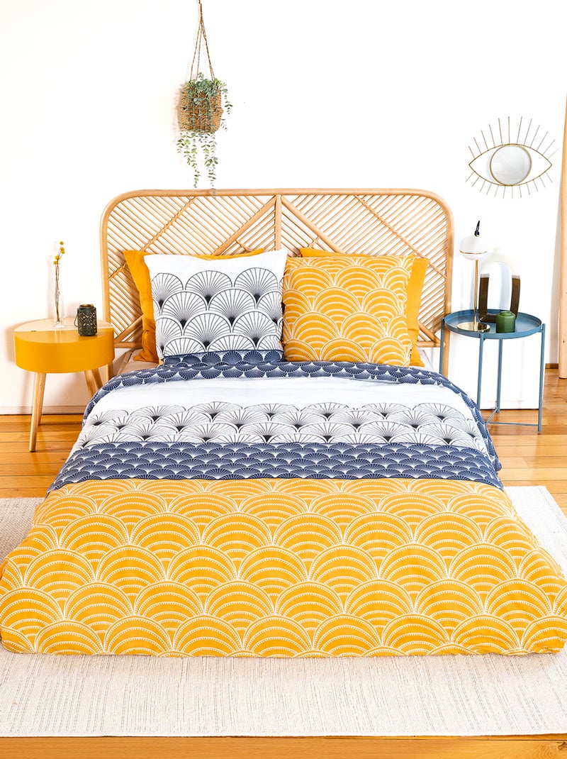 Conjunto de cama com estampado - Casal AZUL - Kiabi