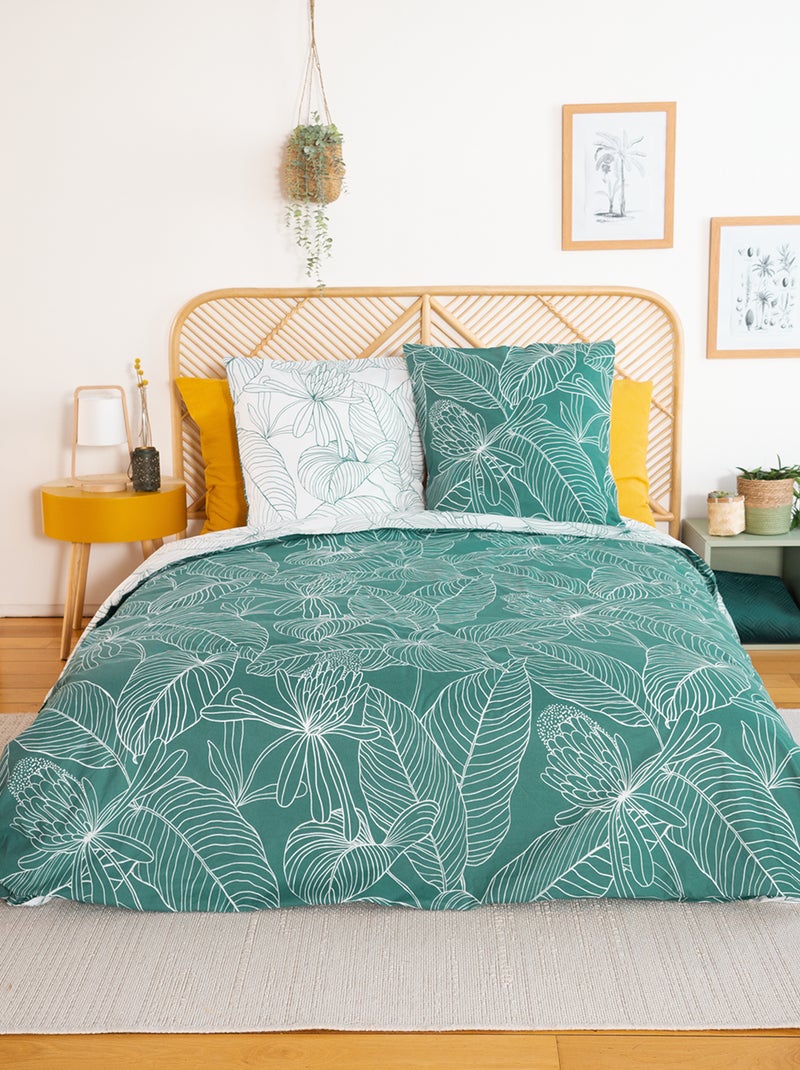 Conjunto de cama com estampado - Casal AZUL - Kiabi
