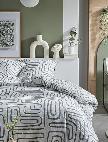 Conjunto de cama com estampado - Casal