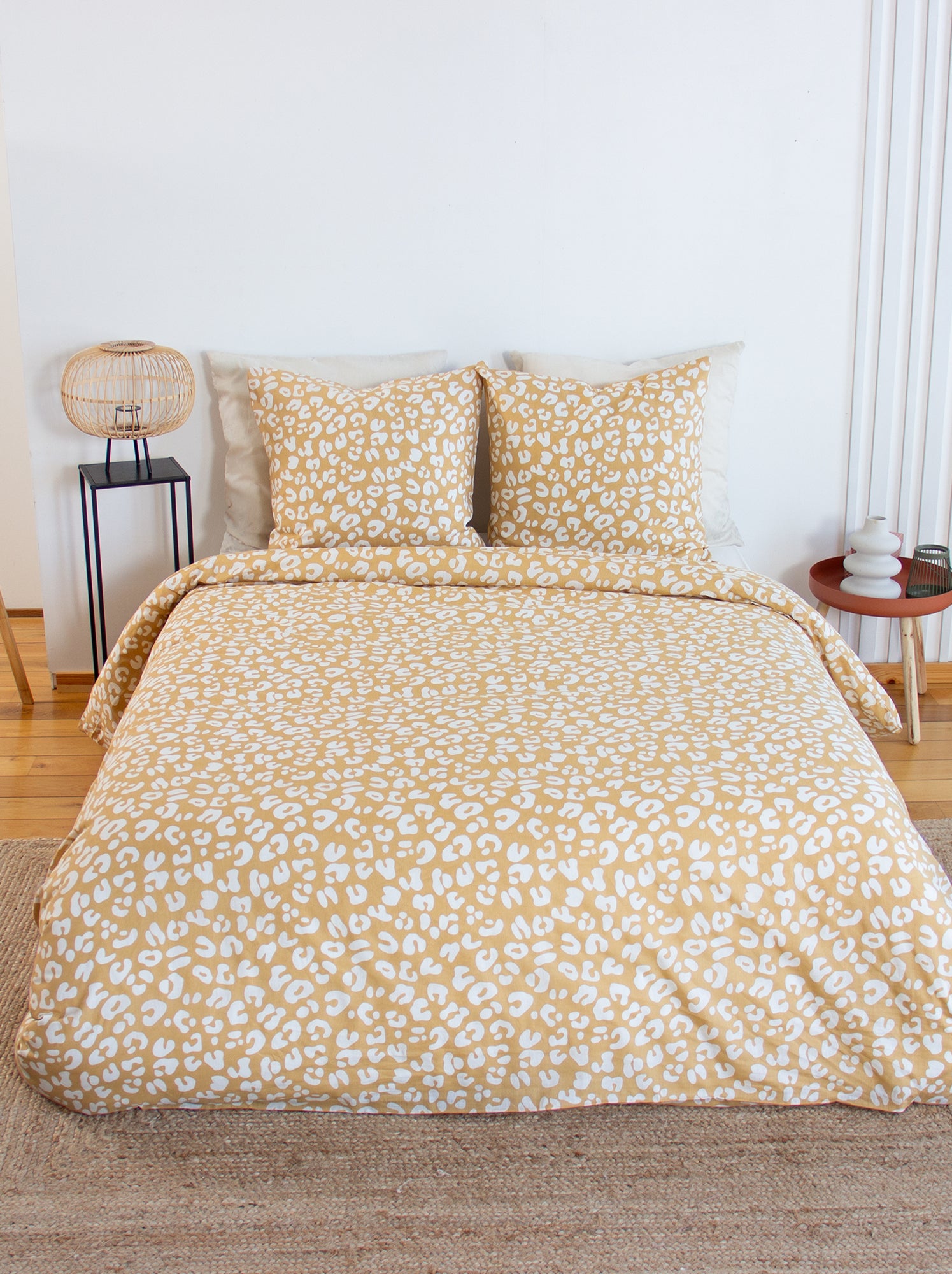 Conjunto de cama com estampado de leopardo - 2 pessoas