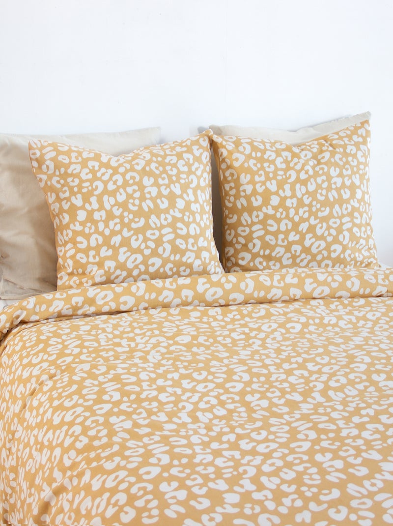Conjunto de cama com estampado de leopardo - 2 pessoas Bege - Kiabi
