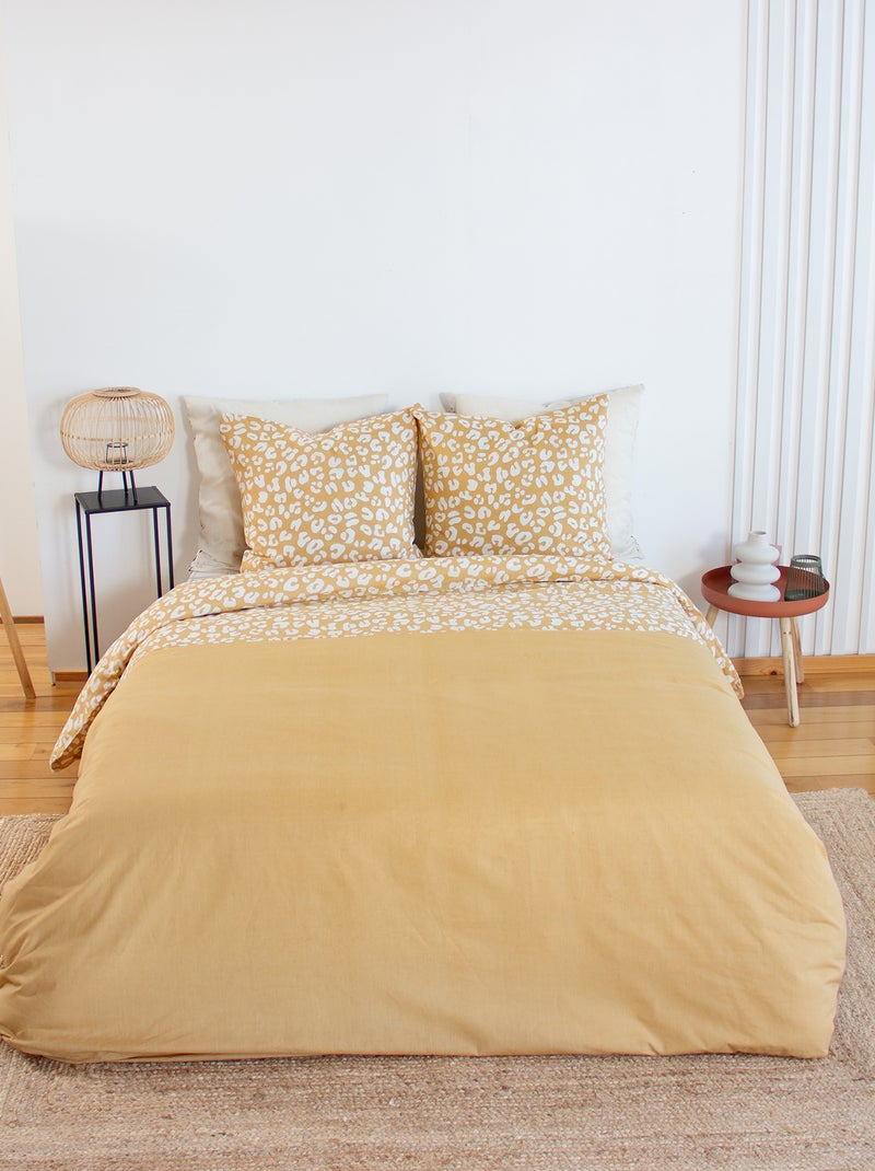 Conjunto de cama com estampado de leopardo - 2 pessoas Bege - Kiabi