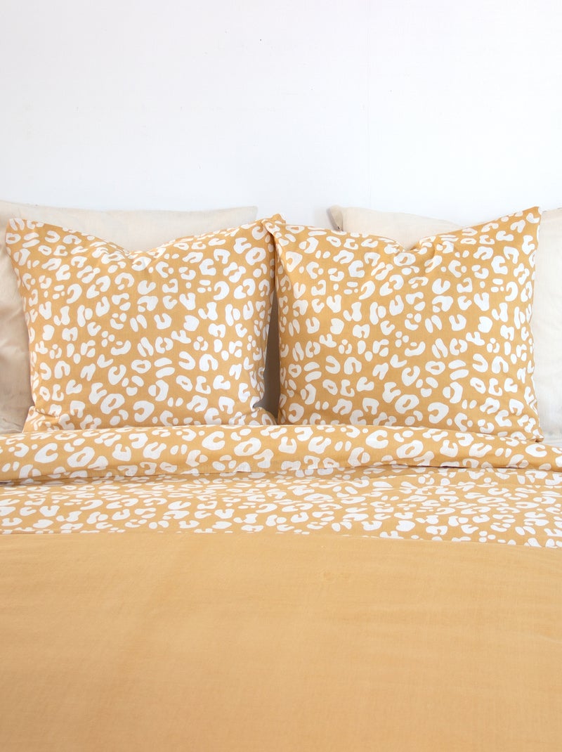 Conjunto de cama com estampado de leopardo - 2 pessoas Bege - Kiabi