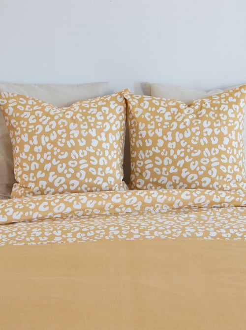 Conjunto de cama com estampado de leopardo - 2 pessoas - Kiabi