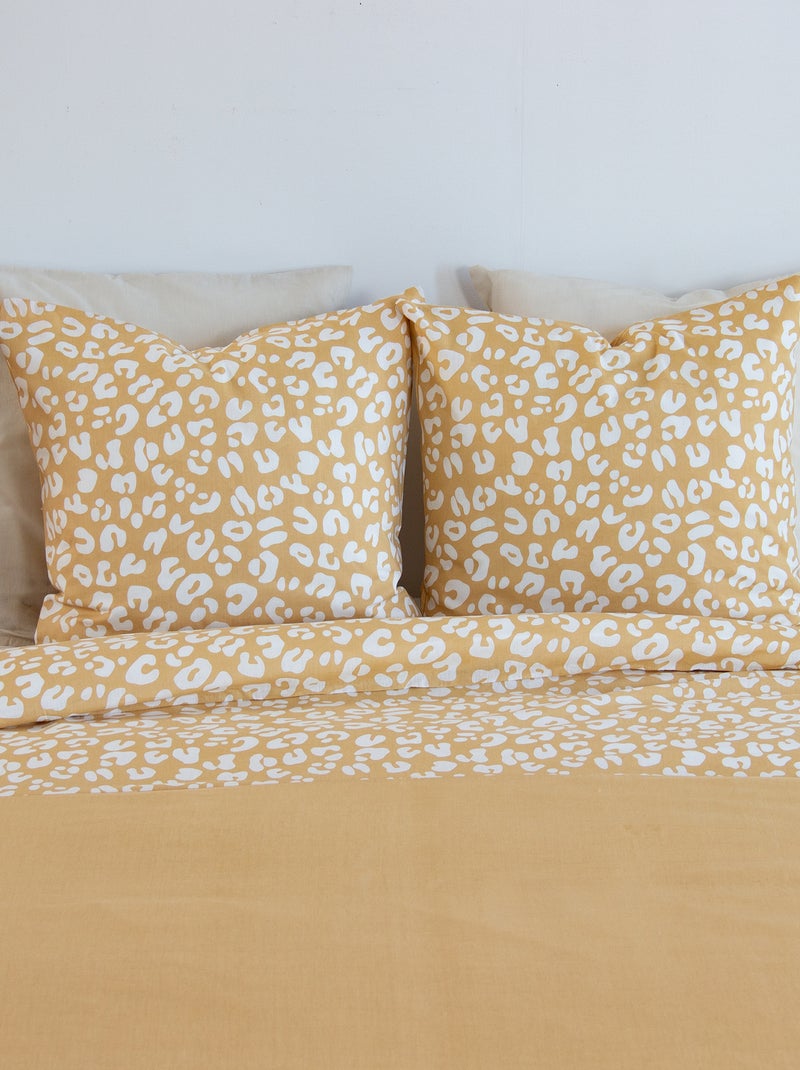 Conjunto de cama com estampado de leopardo - 2 pessoas Bege - Kiabi