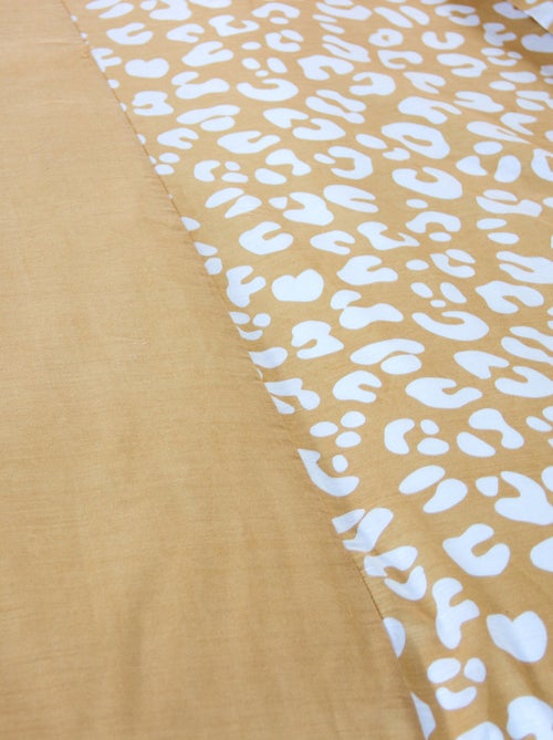 Conjunto de cama com estampado de leopardo - 2 pessoas - Kiabi