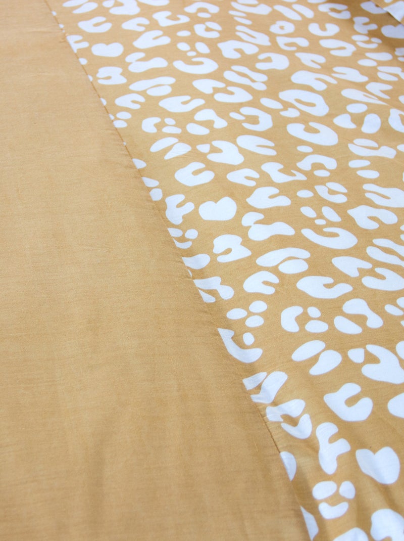 Conjunto de cama com estampado de leopardo - 2 pessoas Bege - Kiabi
