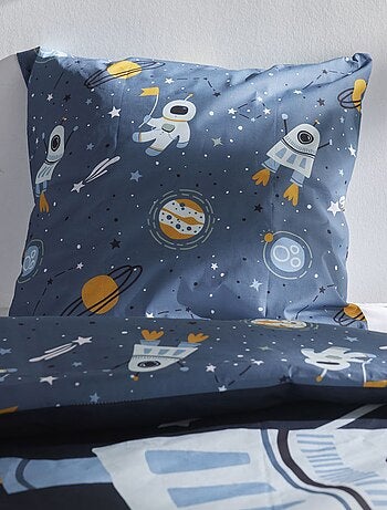 Conjunto de cama com estampado espaço - Solteiro