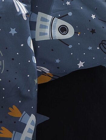 Conjunto de cama com estampado espaço - Solteiro