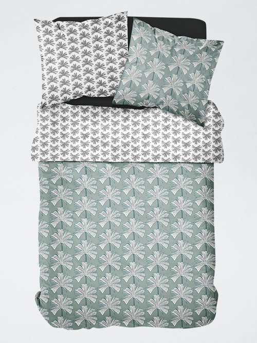 Conjunto de cama com estampado fantasia - 2 pessoas - Kiabi