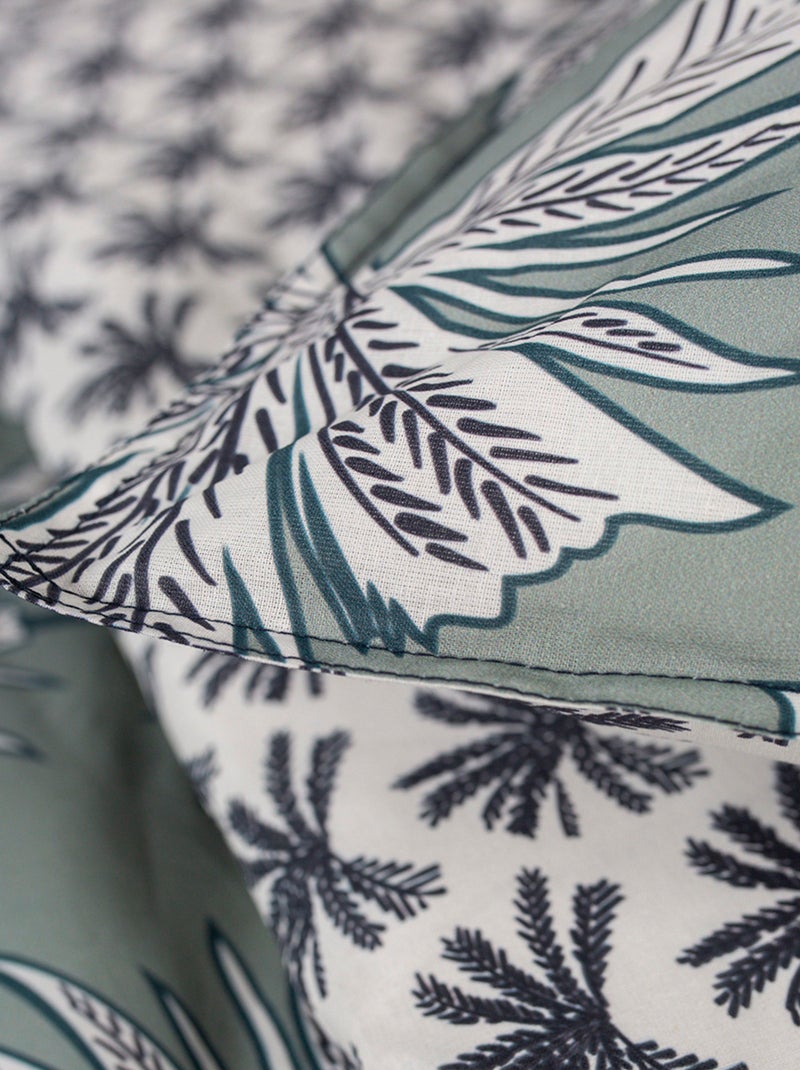 Conjunto de cama com estampado fantasia - 2 pessoas Verde - Kiabi