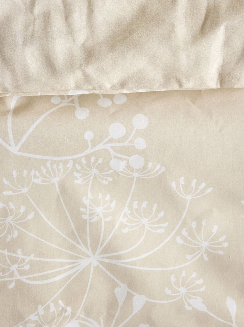 Conjunto de cama com estampado floral - 2 pessoas Bege - Kiabi