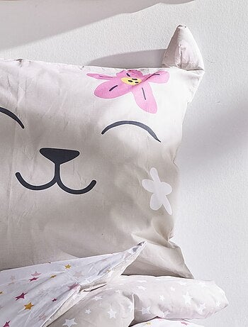 Conjunto de cama com estampado gato - Solteiro