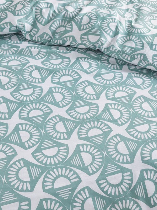 Conjunto de cama com estampado gráfico - 2 pessoas - Kiabi