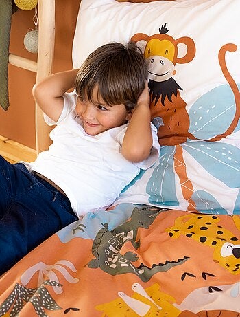 Conjunto de cama com estampado savana - Solteiro
