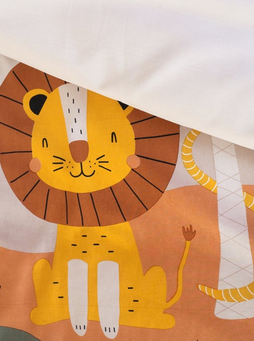 Conjunto de cama com estampado savana - Solteiro - Kiabi