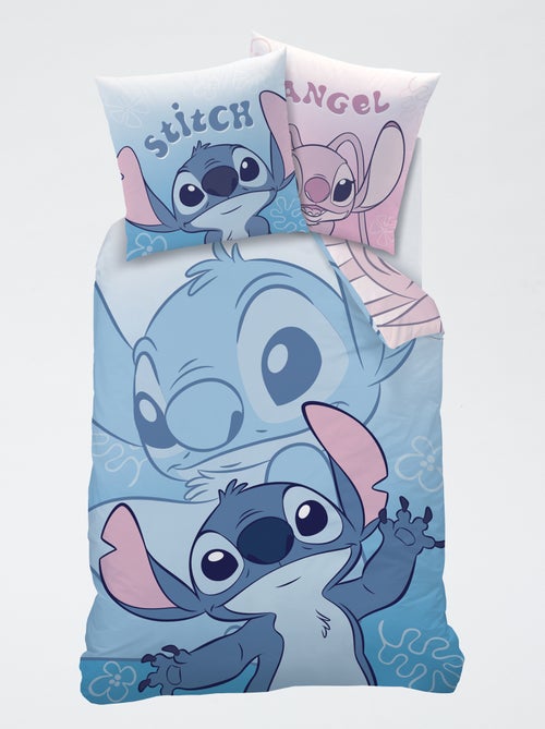 Conjunto de cama com estampado 'Stitch e Angel' - 1 pessoa - Kiabi