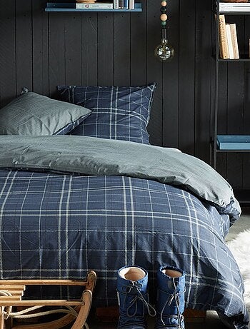Conjunto de cama com estampado Tartan - 2 pessoas