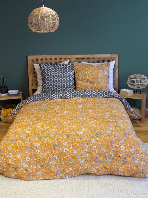 Conjunto de cama de 3 peças - 2 pessoas - Capa de edredão + 2 fronhas - Kiabi