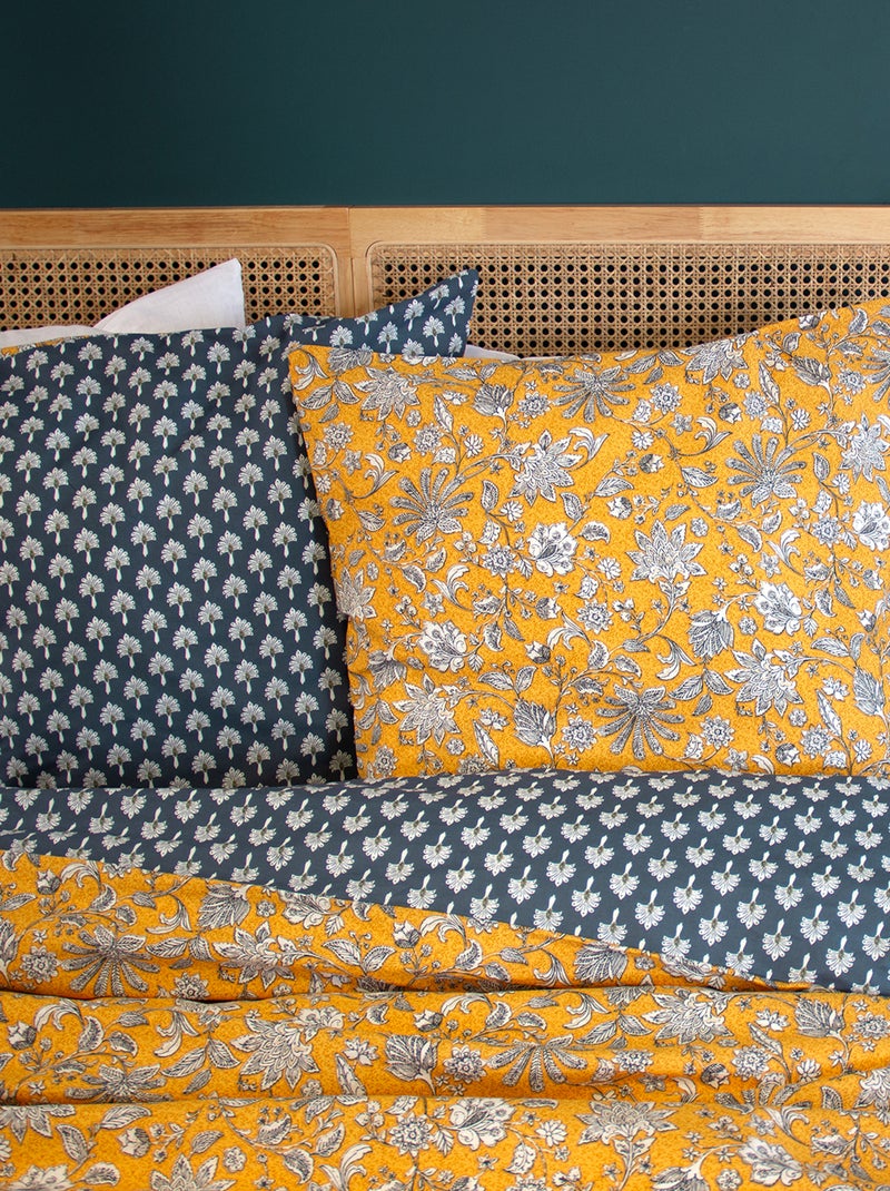 Conjunto de cama de 3 peças - 2 pessoas - Capa de edredão + 2 fronhas Amarelo - Kiabi