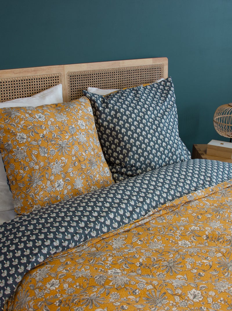 Conjunto de cama de 3 peças - 2 pessoas - Capa de edredão + 2 fronhas Amarelo - Kiabi