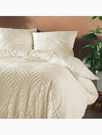 Conjunto de cama de 3 peças com acabamento tufado