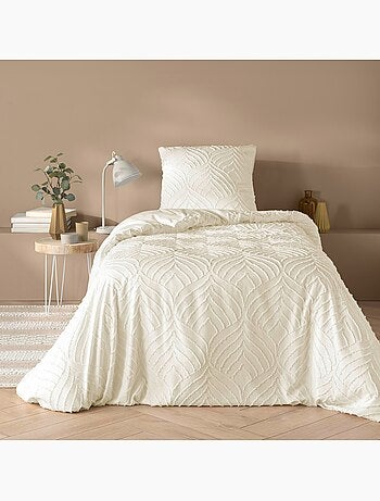 Conjunto de cama de 3 peças com acabamento tufado