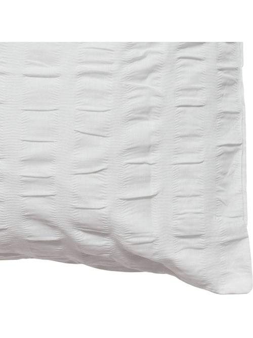 Conjunto de cama de 3 peças com riscas plissadas - Kiabi
