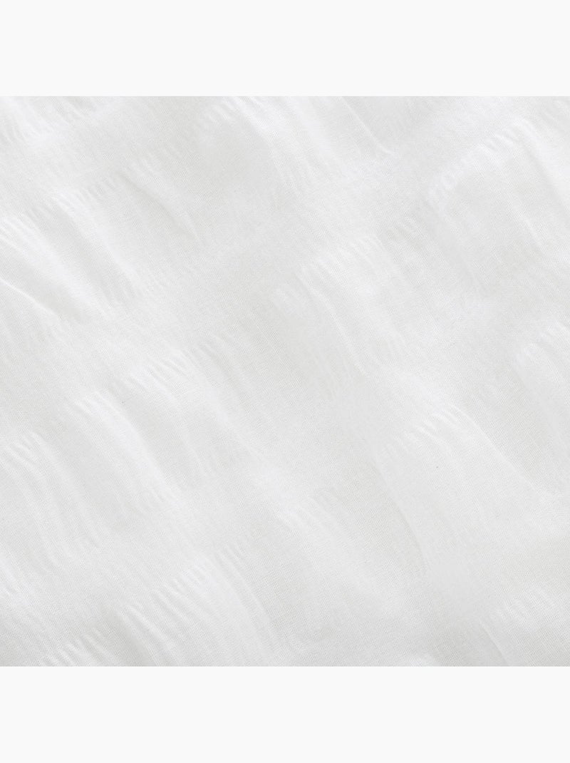 Conjunto de cama de 3 peças com riscas plissadas Branco - Kiabi